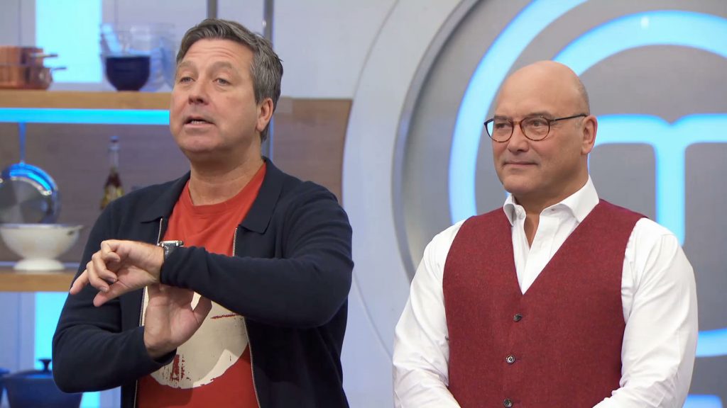 Celebrity Masterchef S13 - TX: 13/09/2018 - Episode: n/a (No. 7) - Picture Shows: **STRICTLY EMBARGOED UNTIL 00:01 HRS ON TUESDAY 4TH SEPTEMBER 2018** John Torode, Gregg Wallace - (C) Shine TV Ltd - Photographer: Screengrab