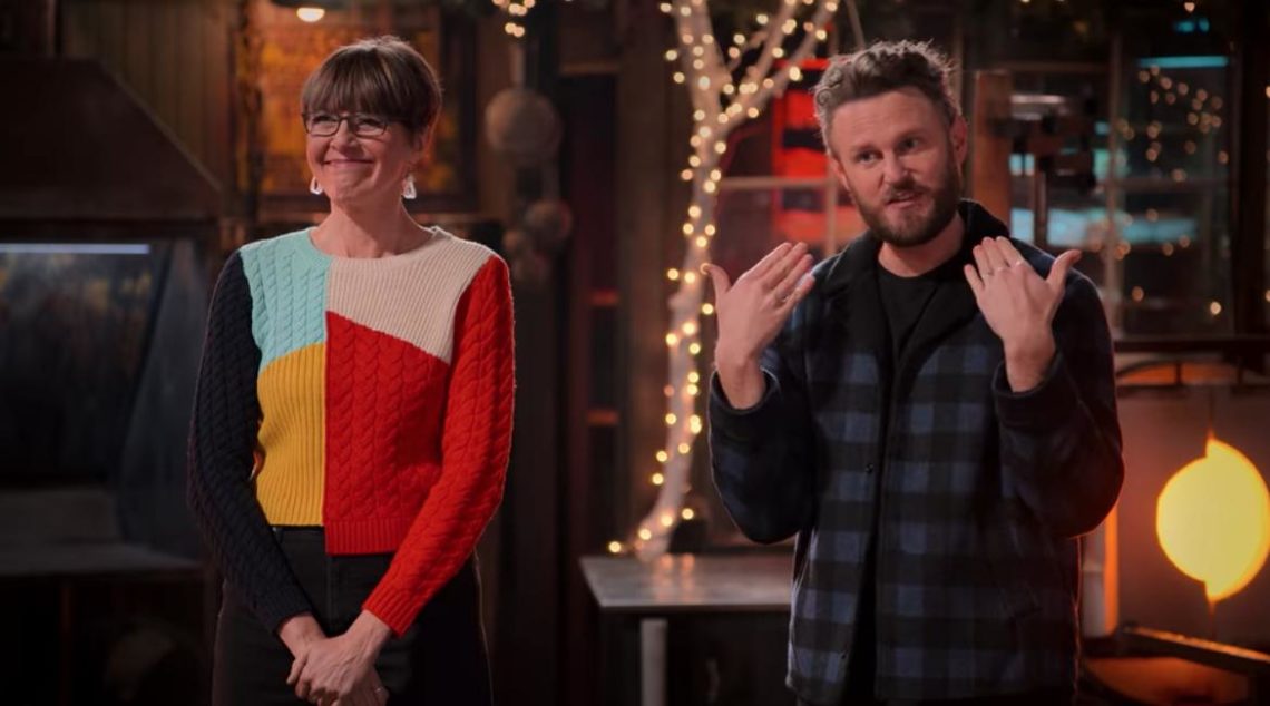 Who are the Blown Away Christmas judges and host?