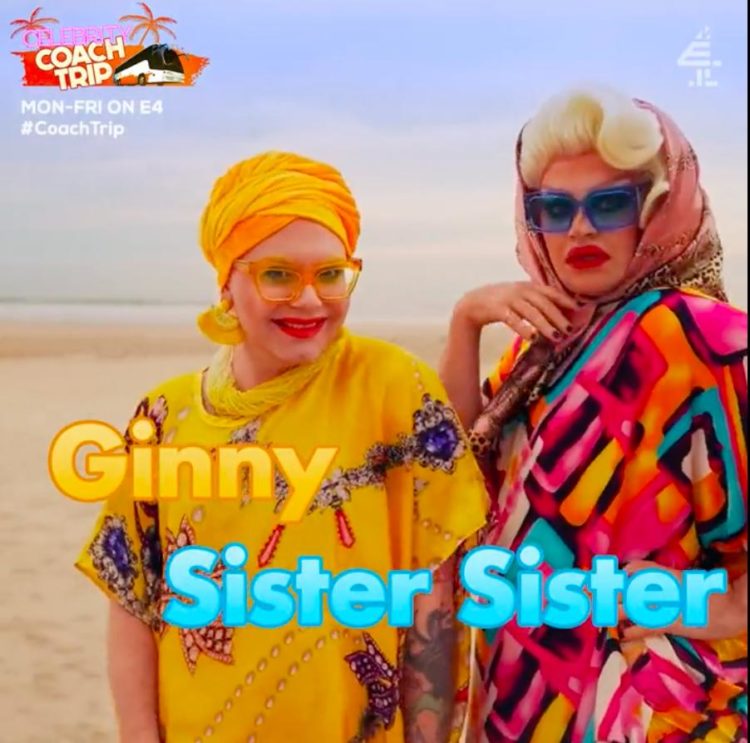 Who are Ginny Lemon and Sister Sister on Celebrity Coach trip?