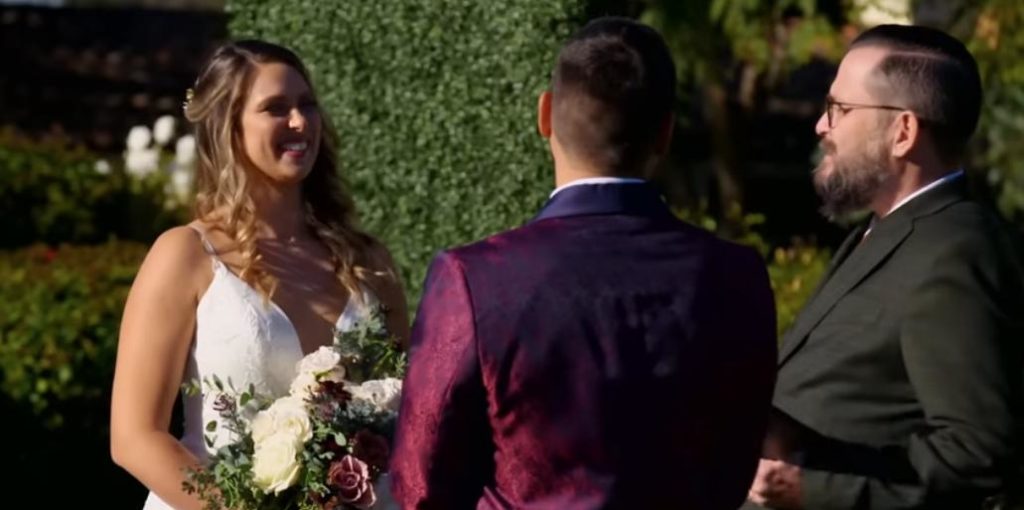 Lindy and Miguel on their wedding day on Married At First Sight