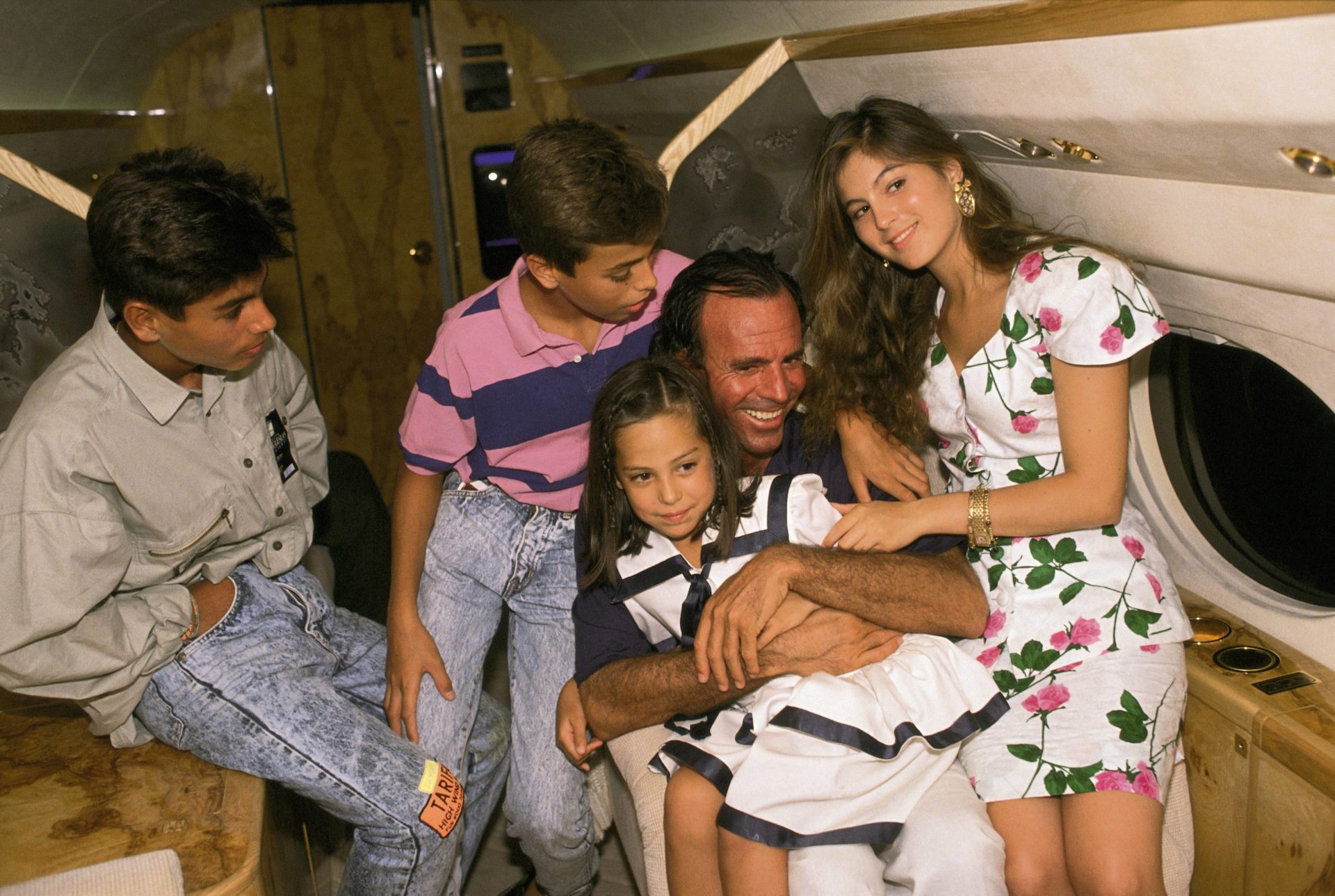 Julio Iglesias next to his children and Tamara Falcó From left to right: Julio José Iglesias, Enrique Iglesias, Julio Iglesias, Tamara Falcó and Chabeli Iglesias