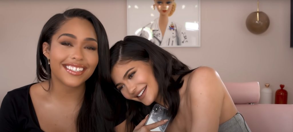 Jordyn Woods and Kylie Jenner doing a Q&A on Kylie's YouTube channel