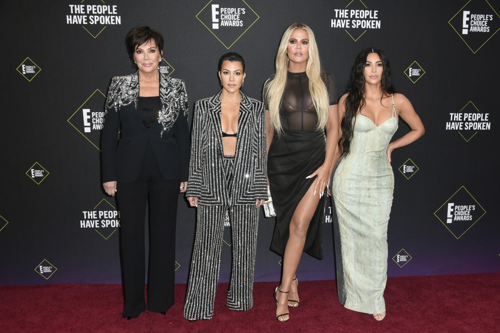 Kris Jenner, Kourtney, Khloe and Kim Kardashian at the 2019 E! People's Choice Awards