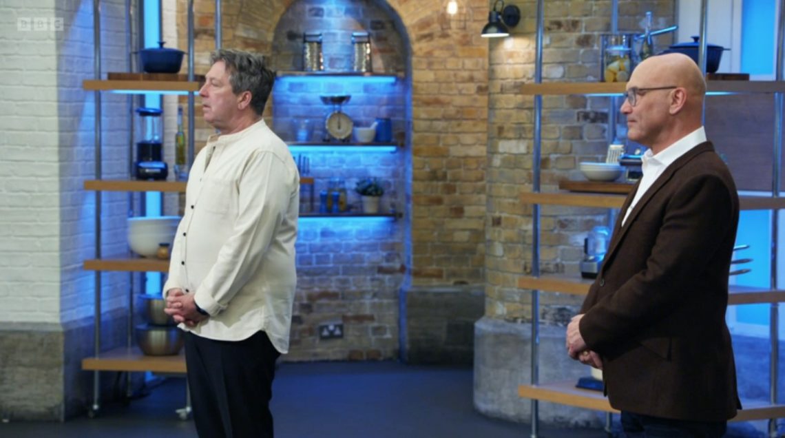 John Torode and Gregg Wallace announce the finalists on Celebrity MasterChef