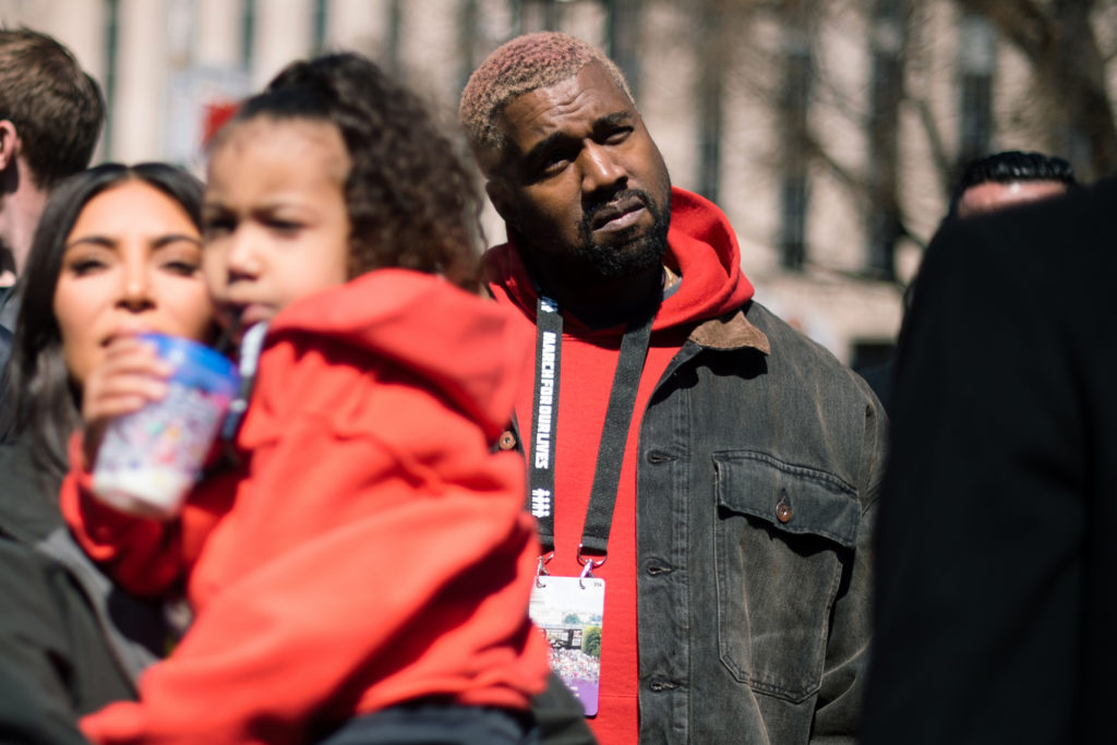 Kanye West attends the March For Our Lives in Washington D.C