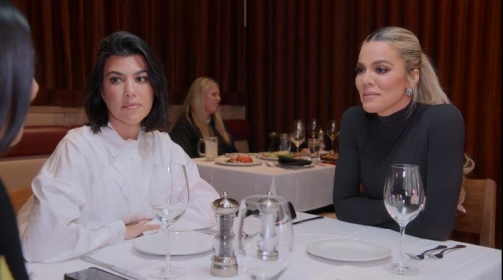 Khloe and Kourtney Kardashian speak with sister Kim over dinner