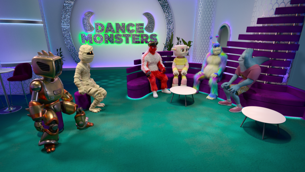 Contestants appear on Dance Monsters.