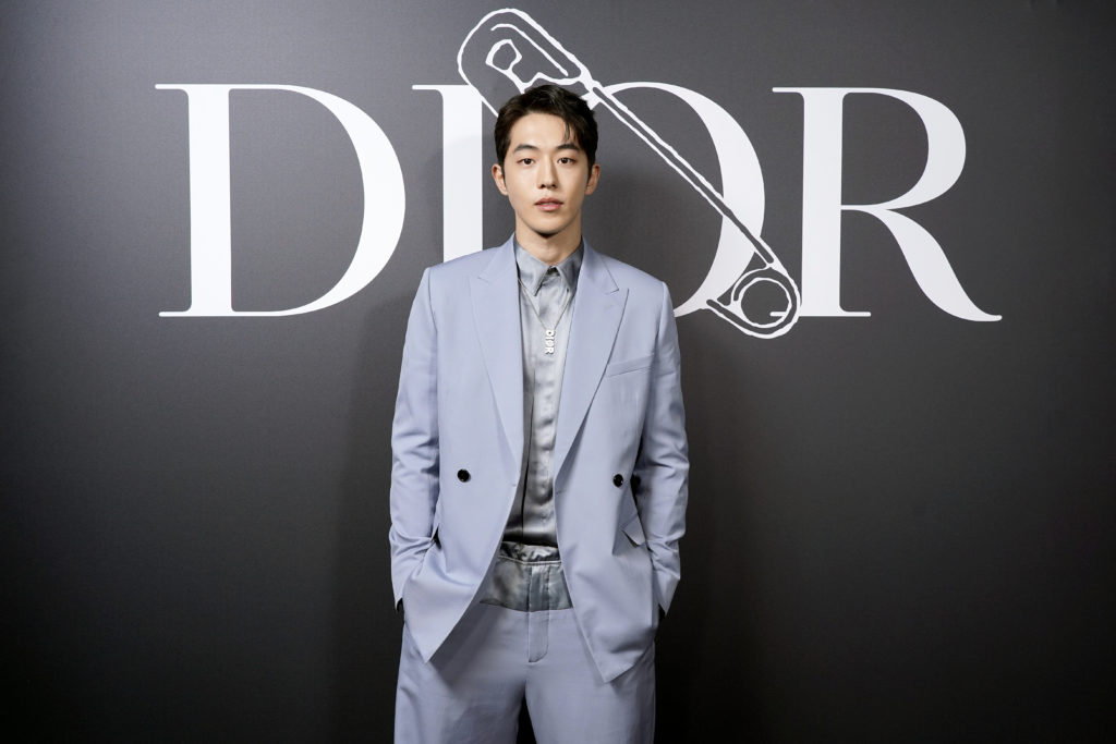 Nam Joo Hyuk attends Dior Homme : Photocall - Paris Fashion Week wearing light blue suit