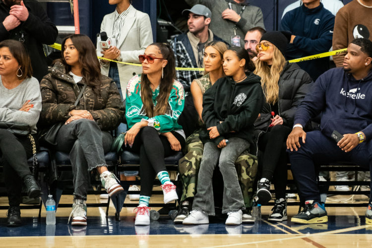North West steals spotlight from Kim and Khloé on night out at basketball game