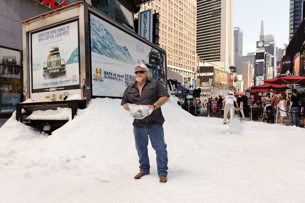 History & Arctic Glacier Celebrate The New Season Of "Ice Road Truckers" In Times Square