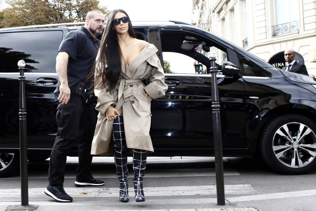 Kim Kardashian and her bodyguard Pascal Duvier in Paris