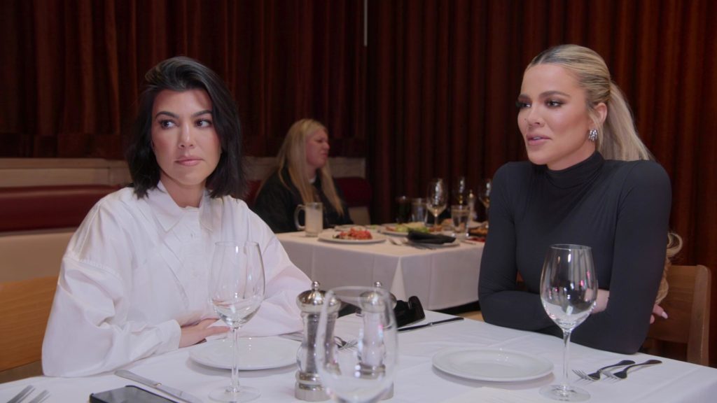 Khloe Kardashian sits with Kourtney and Kim as they discuss Blac Chyna's lawsuit