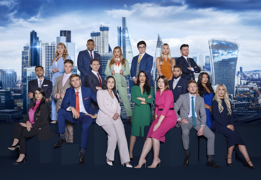 The Apprentice 2023 candidates cast photo all looking at camera in smart wear