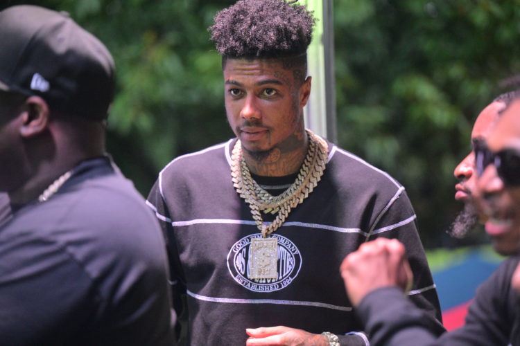 Blueface sparks black eye rumors as he wears shades to address Chris Brown