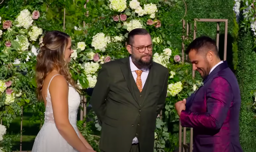 Lindy and Miguel from Married At First Sight San Diego together in the altar 