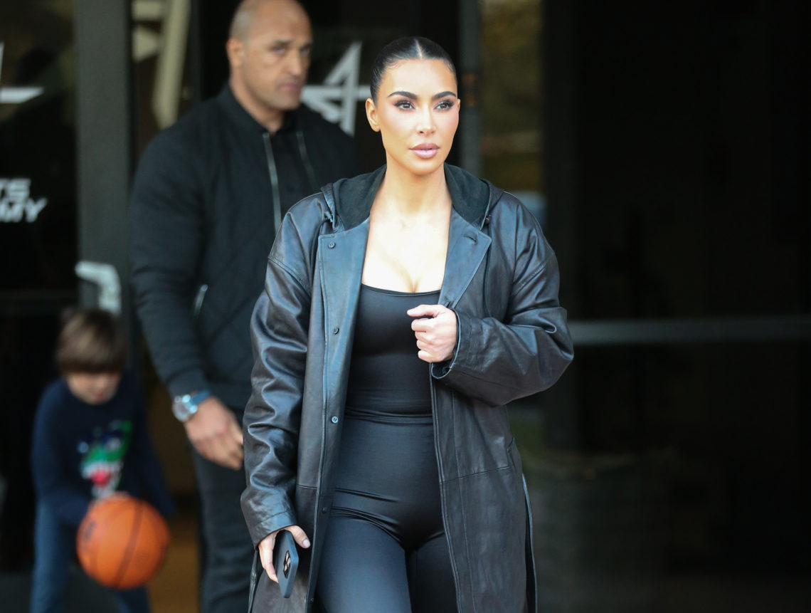 Kim K is mistaken for Ariana Grande in blurry slick-back ponytail pic