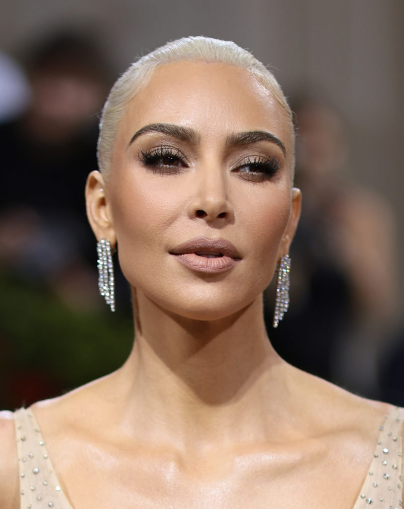 Kim Kardashian poses at The 2022 Met Gala Celebrating "In America: An Anthology of Fashion"