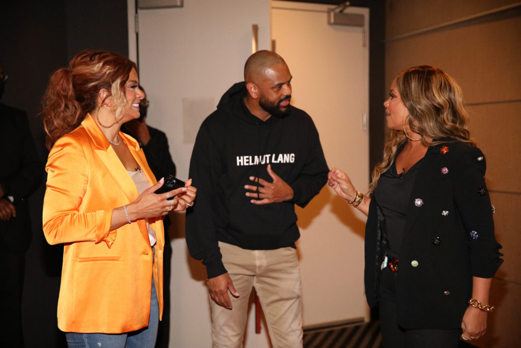 Robyn Dixon, Juan Dixon and Gizelle Bryant at Reasonably Shady Live event