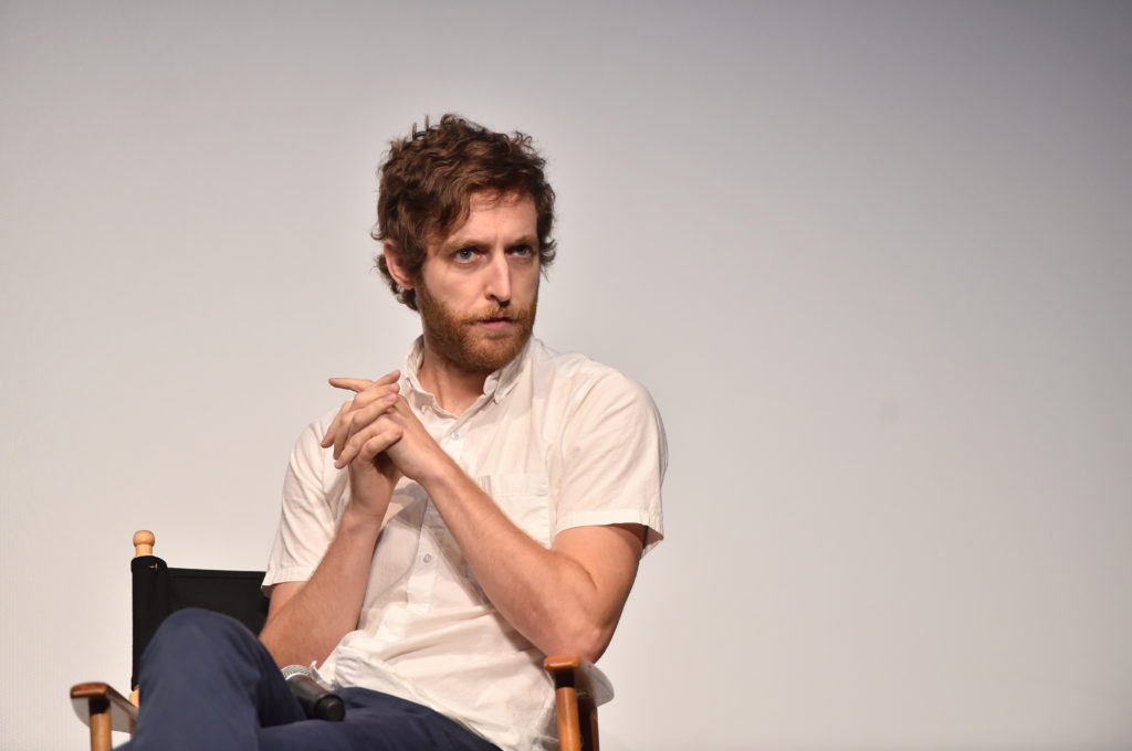 Thomas Middleditch sits in chair at Sundance NEXT FEST - "Finders Keepers (From The Orchard)" Los Angeles Premiere