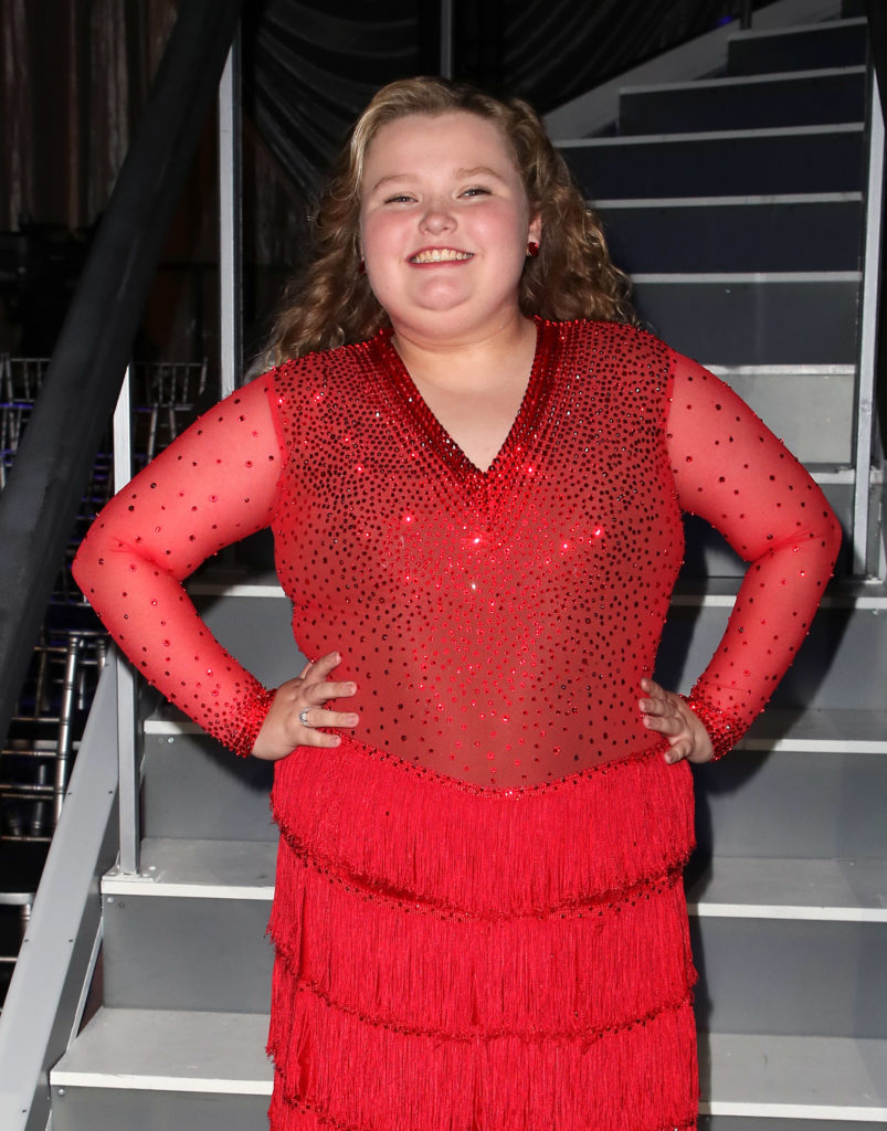 Honey Boo Boo smiles wearing red dress on "Dancing With The Stars" Season 27 - September 25, 2018