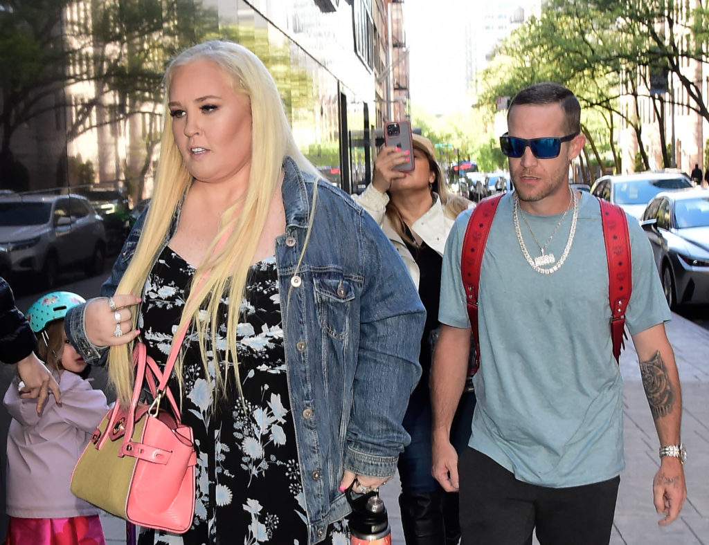 Mama June and Justin Stroud are seen walking in midtown