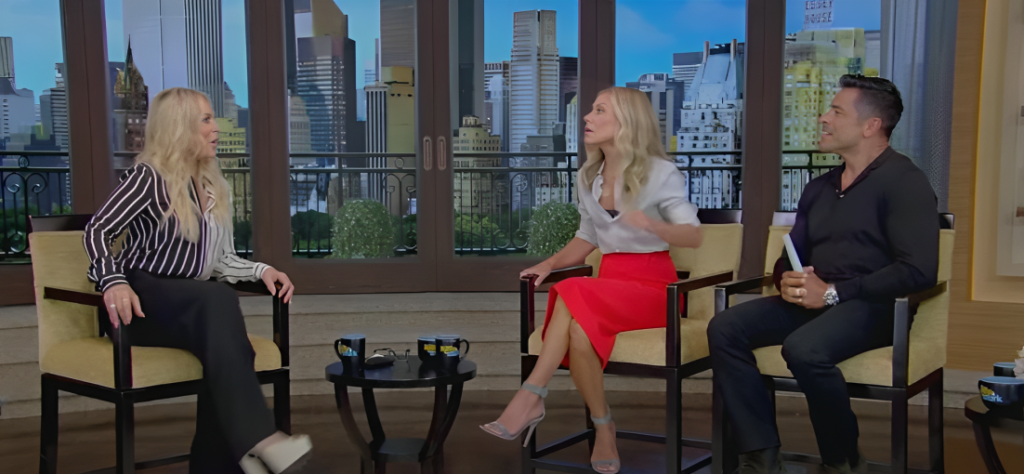 Kelly Ripa and Mark Consuelos interview Tamra Judge on Live with Kelly and Mark