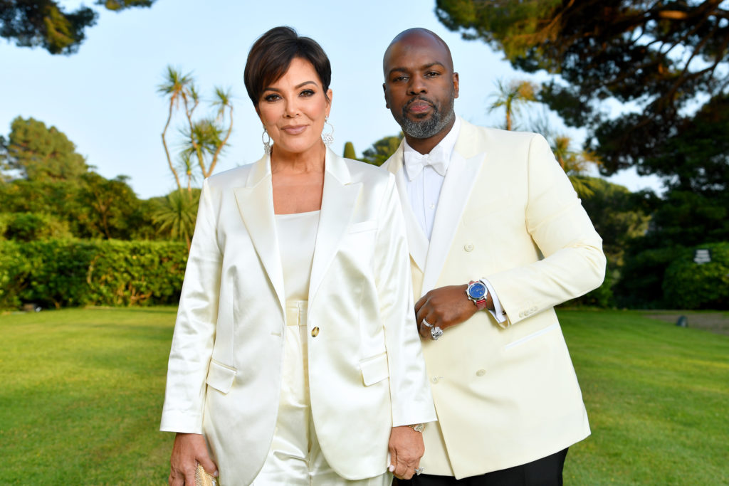 Kris Jenner and Corey Gamble attend amfAR Cannes Gala 2019 - Portraits