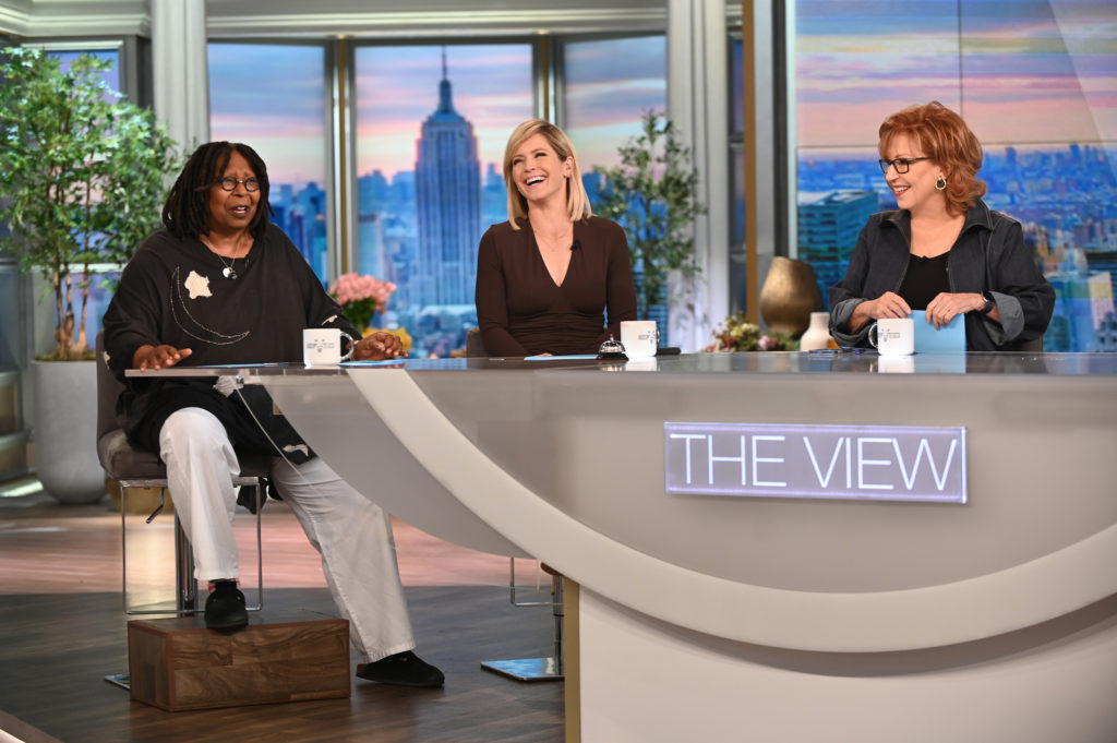 ABC's "The View" - Season 25 shot of Whoopi Goldberg, Sara Haines and Joy Behar