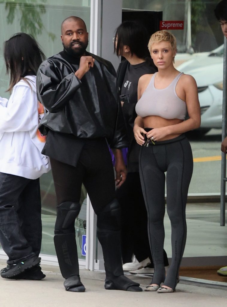 Bianca Censori and Kanye West walk together in Los Angeles