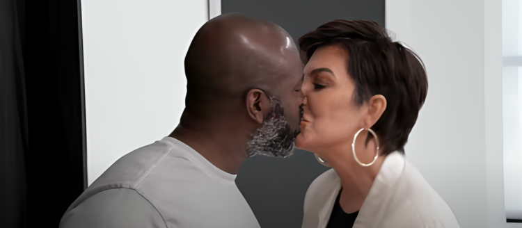 Kris Jenner kisses Corey Gamble in white and fans want to hear wedding bells