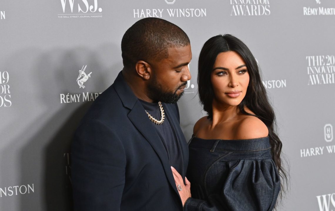 US media personality Kim Kardashian West (R) and husband US rapper Kanye West attend the WSJ Magazine 2019 Innovator Awards at MOMA on November 6, ...